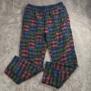 L.L. Bean Patchwork Plaid Pants Multicolor Drawstring Sleepwear Loungewear Cabin